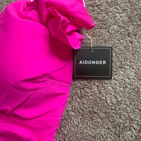 Pink Ruffled One-Piece Swimsuit - Picture 4 of 4